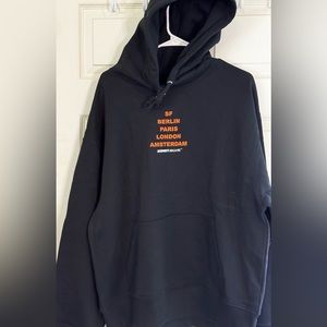 Larry June, midnight organic. European tour hoodie.